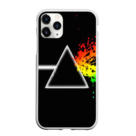 Чехол для iPhone 11 Pro Max матовый с принтом PINK FLOYD в Белгороде, Силикон |  | Тематика изображения на принте: music | pink floyd | the dark side of the moon | космос | луна | музыка | пинк флойд | призма | рок | треугольник | триангулярная призма