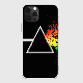 Чехол для iPhone 12 Pro Max с принтом PINK FLOYD в Белгороде, Силикон |  | Тематика изображения на принте: music | pink floyd | the dark side of the moon | космос | луна | музыка | пинк флойд | призма | рок | треугольник | триангулярная призма