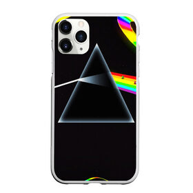 Чехол для iPhone 11 Pro матовый с принтом PINK FLOYD в Белгороде, Силикон |  | music | pink floyd | the dark side of the moon | космос | луна | музыка | пинк флойд | призма | рок | треугольник | триангулярная призма