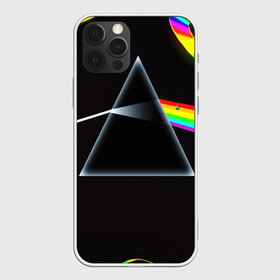 Чехол для iPhone 12 Pro Max с принтом PINK FLOYD в Белгороде, Силикон |  | music | pink floyd | the dark side of the moon | космос | луна | музыка | пинк флойд | призма | рок | треугольник | триангулярная призма