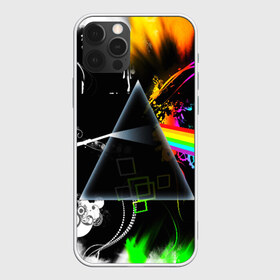 Чехол для iPhone 12 Pro Max с принтом PINK FLOYD в Белгороде, Силикон |  | music | pink floyd | the dark side of the moon | космос | луна | музыка | пинк флойд | призма | рок | треугольник | триангулярная призма