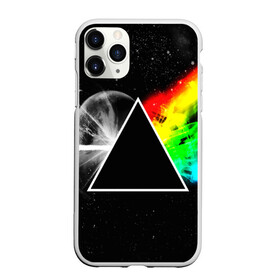 Чехол для iPhone 11 Pro матовый с принтом PINK FLOYD в Белгороде, Силикон |  | Тематика изображения на принте: music | pink floyd | the dark side of the moon | космос | луна | музыка | пинк флойд | призма | рок | треугольник | триангулярная призма