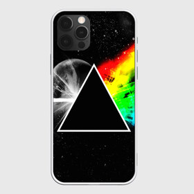 Чехол для iPhone 12 Pro Max с принтом PINK FLOYD в Белгороде, Силикон |  | Тематика изображения на принте: music | pink floyd | the dark side of the moon | космос | луна | музыка | пинк флойд | призма | рок | треугольник | триангулярная призма