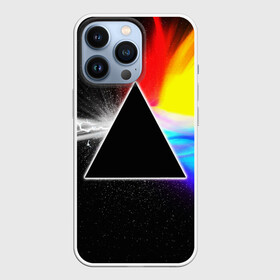 Чехол для iPhone 13 Pro с принтом PINK FLOYD в Белгороде,  |  | music | pink floyd | the dark side of the moon | космос | луна | музыка | пинк флойд | призма | рок | треугольник | триангулярная призма