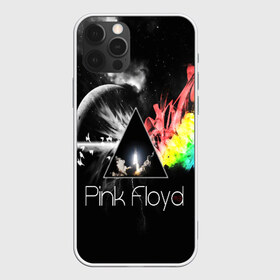 Чехол для iPhone 12 Pro Max с принтом PINK FLOYD в Белгороде, Силикон |  | music | pink floyd | the dark side of the moon | космос | луна | музыка | пинк флойд | призма | рок | треугольник | триангулярная призма