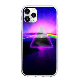 Чехол для iPhone 11 Pro матовый с принтом PINK FLOYD в Белгороде, Силикон |  | music | pink floyd | the dark side of the moon | космос | луна | музыка | пинк флойд | призма | рок | треугольник | триангулярная призма