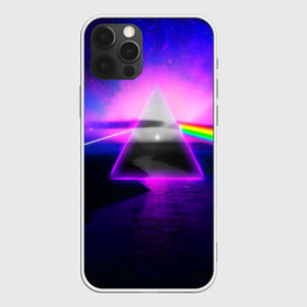 Чехол для iPhone 12 Pro Max с принтом PINK FLOYD в Белгороде, Силикон |  | Тематика изображения на принте: music | pink floyd | the dark side of the moon | космос | луна | музыка | пинк флойд | призма | рок | треугольник | триангулярная призма