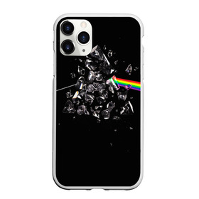 Чехол для iPhone 11 Pro матовый с принтом PINK FLOYD в Белгороде, Силикон |  | music | pink floyd | the dark side of the moon | космос | луна | музыка | пинк флойд | призма | рок | треугольник | триангулярная призма