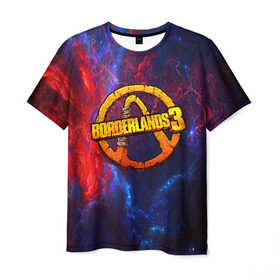 Мужская футболка 3D с принтом BORDERLANDS 3 в Белгороде, 100% полиэфир | прямой крой, круглый вырез горловины, длина до линии бедер | borderlands | borderlands 3 | hyperion | бордерлендс | гиперион