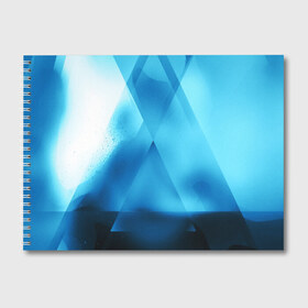 Альбом для рисования с принтом ABSTRACT BLUE в Белгороде, 100% бумага
 | матовая бумага, плотность 200 мг. | abstraction | art | black | colors | cпектр | geometric | pattern | rainbow | spectrum | абстракция | витраж | геометрический | искусство | полосы | радуга | разноцветные | рисунок | стекло | узор | цвета | черные