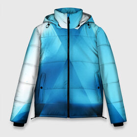 Мужская зимняя куртка 3D с принтом ABSTRACT BLUE в Белгороде, верх — 100% полиэстер; подкладка — 100% полиэстер; утеплитель — 100% полиэстер | длина ниже бедра, свободный силуэт Оверсайз. Есть воротник-стойка, отстегивающийся капюшон и ветрозащитная планка. 

Боковые карманы с листочкой на кнопках и внутренний карман на молнии. | abstraction | art | black | colors | cпектр | geometric | pattern | rainbow | spectrum | абстракция | витраж | геометрический | искусство | полосы | радуга | разноцветные | рисунок | стекло | узор | цвета | черные