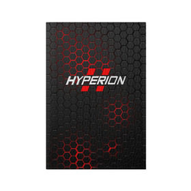 Обложка для паспорта матовая кожа с принтом HYPERION в Белгороде, натуральная матовая кожа | размер 19,3 х 13,7 см; прозрачные пластиковые крепления | Тематика изображения на принте: borderlands | borderlands 3 | hyperion | бордерлендс | гиперион