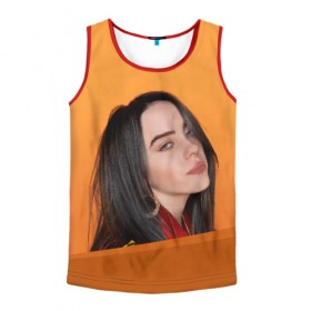 Мужская майка 3D с принтом BILLIE EILISH в Белгороде, 100% полиэстер | круглая горловина, приталенный силуэт, длина до линии бедра. Пройма и горловина окантованы тонкой бейкой | all | asleep | bad | bellyache | billie | blohsh | dont | eilish | eyes | fall | guy | logo | music | ocean | singer | smile | when | айлиш | били | билли | бэрд | лого | музыка | пайрат | певица | символ | эйлиш