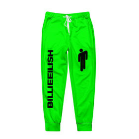 Мужские брюки 3D с принтом BILLIE EILISH в Белгороде, 100% полиэстер | манжеты по низу, эластичный пояс регулируется шнурком, по бокам два кармана без застежек, внутренняя часть кармана из мелкой сетки | be | billie | billie eilish | билли | билли айлиш