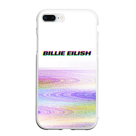 Чехол для iPhone 7Plus/8 Plus матовый с принтом BILLIE EILISH (Glitch) в Белгороде, Силикон | Область печати: задняя сторона чехла, без боковых панелей | all | asleep | bad | bellyache | billie | blohsh | dont | eilish | eyes | fall | guy | logo | music | ocean | singer | smile | when | айлиш | били | билли | бэрд | лого | музыка | пайрат | певица | символ | эйлиш