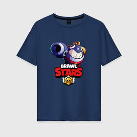 Женская футболка хлопок Oversize с принтом Brawl Stars в Белгороде, 100% хлопок | свободный крой, круглый ворот, спущенный рукав, длина до линии бедер
 | brawl | brawl stars | stars | бравл | бравл старс | браво старс | игра | компьютерная | онлайн | старс