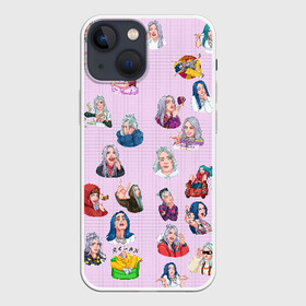 Чехол для iPhone 13 mini с принтом Billie Eilish sticker в Белгороде,  |  | billie | eilish | айлиш | билли | стикеры