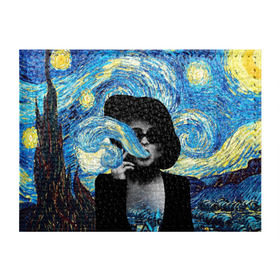 Обложка для студенческого билета с принтом Марла на картине Ван Гога в Белгороде, натуральная кожа | Размер: 11*8 см; Печать на всей внешней стороне | ван гог | вангог | звездная ночь | картина | марла | марла сингер | модернизм | постмодерн | художник | экспонат | экспрессионизм