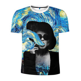 Мужская футболка 3D спортивная с принтом Марла на картине Ван Гога в Белгороде, 100% полиэстер с улучшенными характеристиками | приталенный силуэт, круглая горловина, широкие плечи, сужается к линии бедра | ван гог | вангог | звездная ночь | картина | марла | марла сингер | модернизм | постмодерн | художник | экспонат | экспрессионизм