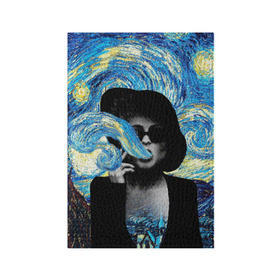 Обложка для паспорта матовая кожа с принтом Марла на картине Ван Гога в Белгороде, натуральная матовая кожа | размер 19,3 х 13,7 см; прозрачные пластиковые крепления | ван гог | вангог | звездная ночь | картина | марла | марла сингер | модернизм | постмодерн | художник | экспонат | экспрессионизм