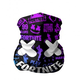 Бандана-труба 3D с принтом FORTNITE x MARSHMELLO в Белгороде, 100% полиэстер, ткань с особыми свойствами — Activecool | плотность 150‒180 г/м2; хорошо тянется, но сохраняет форму | fortnite | fortnite 2 | fortnite x маршмелло | ikonik | marshmello | ninja | ninja streamer | иконик | ниндзя | фортнайт | фортнайт 2 | фортнайт глава 2