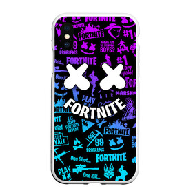 Чехол для iPhone XS Max матовый с принтом FORTNITE x MARSHMELLO в Белгороде, Силикон | Область печати: задняя сторона чехла, без боковых панелей | fortnite | fortnite 2 | fortnite x маршмелло | ikonik | marshmello | ninja | ninja streamer | иконик | ниндзя | фортнайт | фортнайт 2 | фортнайт глава 2