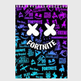 Скетчбук с принтом FORTNITE x MARSHMELLO в Белгороде, 100% бумага
 | 48 листов, плотность листов — 100 г/м2, плотность картонной обложки — 250 г/м2. Листы скреплены сверху удобной пружинной спиралью | fortnite | fortnite 2 | fortnite x маршмелло | ikonik | marshmello | ninja | ninja streamer | иконик | ниндзя | фортнайт | фортнайт 2 | фортнайт глава 2