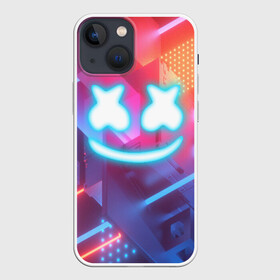 Чехол для iPhone 13 mini с принтом MARSHMELLO NEON в Белгороде,  |  | america | dj | marshmello | usa | америка | маршмелло