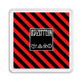 Магнит 55*55 с принтом Led Zeppelin в Белгороде, Пластик | Размер: 65*65 мм; Размер печати: 55*55 мм | Тематика изображения на принте: 