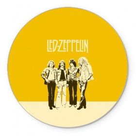 Коврик для мышки круглый с принтом Led Zeppelin в Белгороде, резина и полиэстер | круглая форма, изображение наносится на всю лицевую часть | led | led zep | led zeppelin | ledzep | lz | zoso | группа | джимми пейдж | джон генри бонэм | джон пол джонс | зосо | лед зепелен | лед зеппелин | ледзепелен | ледзеппелин | роберт плант | рок