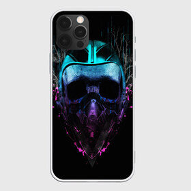 Чехол для iPhone 12 Pro Max с принтом НЕОНОВЫЙ СКИЛЕТ в Белгороде, Силикон |  | abstract | abstraction | bones | fantasy | skull | голова | кости | скилет | череп