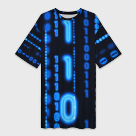 Платье-футболка 3D с принтом Я ПРОГРАММИСТ в Белгороде,  |  | Тематика изображения на принте: hugo weaving | pc | the matrix | код | компьютеры | матрица | матрица 4 | программист | программный код | цифры