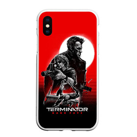 Чехол для iPhone XS Max матовый с принтом Terminator Dark Fate в Белгороде, Силикон | Область печати: задняя сторона чехла, без боковых панелей | Тематика изображения на принте: dark fate | sarah j. connor | t 800 | terminator | восстание машин | киборг | сара коннор | темные судьбы | терминатор