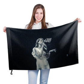 Флаг 3D с принтом Лана Дель Рей в Белгороде, 100% полиэстер | плотность ткани — 95 г/м2, размер — 67 х 109 см. Принт наносится с одной стороны | del | lana | lana del rey | rey | дель | лана | лана дель рей | музыка | рей