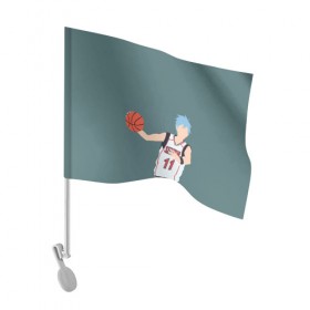 Флаг для автомобиля с принтом Tetsuya Kuroko в Белгороде, 100% полиэстер | Размер: 30*21 см | basket | basketball | kuroko | kuroko no basket | phantom | tetsu | tetsuya | баскетбол | куроко | тэцу | тэцуя | фантом