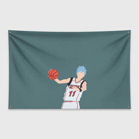 Флаг-баннер с принтом Tetsuya Kuroko в Белгороде, 100% полиэстер | размер 67 х 109 см, плотность ткани — 95 г/м2; по краям флага есть четыре люверса для крепления | basket | basketball | kuroko | kuroko no basket | phantom | tetsu | tetsuya | баскетбол | куроко | тэцу | тэцуя | фантом