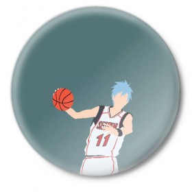 Значок с принтом Tetsuya Kuroko в Белгороде,  металл | круглая форма, металлическая застежка в виде булавки | basket | basketball | kuroko | kuroko no basket | phantom | tetsu | tetsuya | баскетбол | куроко | тэцу | тэцуя | фантом