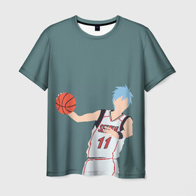 Мужская футболка 3D с принтом Tetsuya Kuroko в Белгороде, 100% полиэфир | прямой крой, круглый вырез горловины, длина до линии бедер | basket | basketball | kuroko | kuroko no basket | phantom | tetsu | tetsuya | баскетбол | куроко | тэцу | тэцуя | фантом