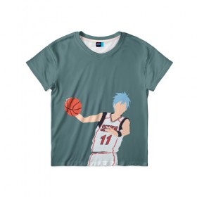 Детская футболка 3D с принтом Tetsuya Kuroko в Белгороде, 100% гипоаллергенный полиэфир | прямой крой, круглый вырез горловины, длина до линии бедер, чуть спущенное плечо, ткань немного тянется | basket | basketball | kuroko | kuroko no basket | phantom | tetsu | tetsuya | баскетбол | куроко | тэцу | тэцуя | фантом