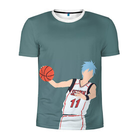 Мужская футболка 3D спортивная с принтом Tetsuya Kuroko в Белгороде, 100% полиэстер с улучшенными характеристиками | приталенный силуэт, круглая горловина, широкие плечи, сужается к линии бедра | basket | basketball | kuroko | kuroko no basket | phantom | tetsu | tetsuya | баскетбол | куроко | тэцу | тэцуя | фантом