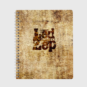 Тетрадь с принтом Led Zeppelin в Белгороде, 100% бумага | 48 листов, плотность листов — 60 г/м2, плотность картонной обложки — 250 г/м2. Листы скреплены сбоку удобной пружинной спиралью. Уголки страниц и обложки скругленные. Цвет линий — светло-серый
 | led | led zep | led zeppelin | ledzep | lz | zoso | группа | джимми пейдж | джон генри бонэм | джон пол джонс | зосо | лед зепелен | лед зеппелин | ледзепелен | ледзеппелин | роберт плант | рок