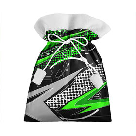Подарочный 3D мешок с принтом Black and Green в Белгороде, 100% полиэстер | Размер: 29*39 см | texture | абстракция | граффити | краски | линии | текстура | уличный стиль | яркая