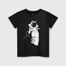 Детская футболка хлопок с принтом Майкл Джексон в Белгороде, 100% хлопок | круглый вырез горловины, полуприлегающий силуэт, длина до линии бедер | Тематика изображения на принте: michael jackson | артист | майкл джексон | музыка | поп | рок