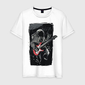 Мужская футболка хлопок с принтом КосмоРок в Белгороде, 100% хлопок | прямой крой, круглый вырез горловины, длина до линии бедер, слегка спущенное плечо. | nasa | space | звезды | космос | музыка | наса | рок