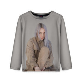 Детский лонгслив 3D с принтом BILLIE EILISH в Белгороде, 100% полиэстер | длинные рукава, круглый вырез горловины, полуприлегающий силуэт
 | bilie | billi | billie | eilish | eillish | elish | ellish | айлиш | алиш | били | билли | эйлиш | элиш