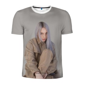 Мужская футболка 3D спортивная с принтом BILLIE EILISH в Белгороде, 100% полиэстер с улучшенными характеристиками | приталенный силуэт, круглая горловина, широкие плечи, сужается к линии бедра | Тематика изображения на принте: bilie | billi | billie | eilish | eillish | elish | ellish | айлиш | алиш | били | билли | эйлиш | элиш