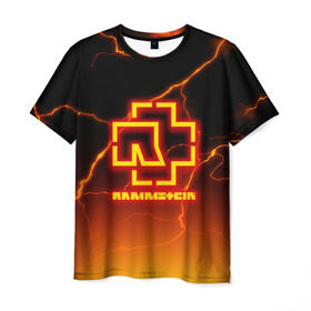Мужская футболка 3D с принтом RAMMSTEIN (FIRE STORM) в Белгороде, 100% полиэфир | прямой крой, круглый вырез горловины, длина до линии бедер | rammstein | rock | sehnsucht | германия | группа | немецкая | немецкий | раммштаен | раммштайн | рамштаен | рамштайн | рок