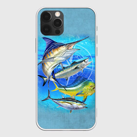 Чехол для iPhone 12 Pro Max с принтом Marlin and other fish в Белгороде, Силикон |  | Тематика изображения на принте: рыба | рыбак | рыбалка | снасти | увлечение | улов | хобби