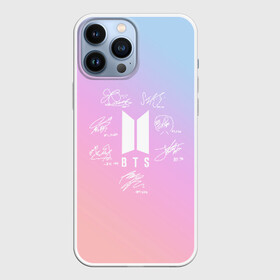 Чехол для iPhone 13 Pro Max с принтом BTS АВТОГРАФЫ в Белгороде,  |  | bangtan boys | bt21 | bts | бтс