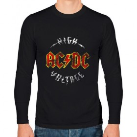 Мужской лонгслив хлопок с принтом AC/DC в Белгороде, 100% хлопок |  | ac | ac dc | ac dc группа | ac dc лучшее | rock | rock n roll | блюз рок | иси диси | хард рок